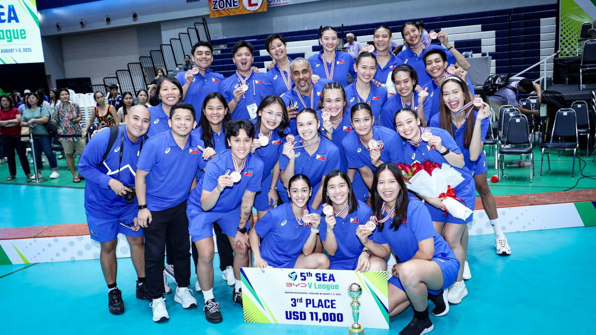 Alas Pilipinas celebrate SEA V.League Leg 1  bronze on social media
